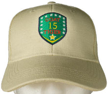 hemp golf hat front - tiger woods - natural